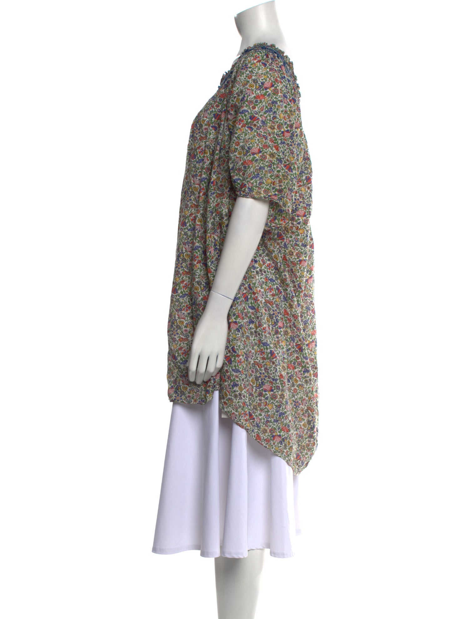 DÔEN Printed Bateau Neckline Tunic