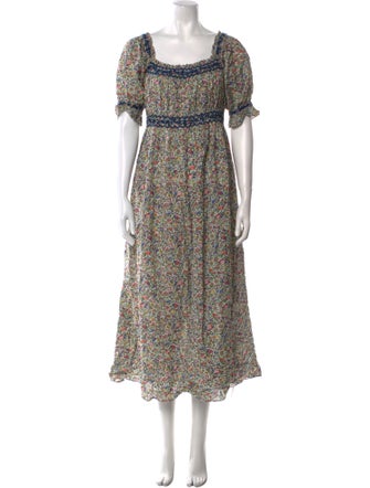 DÔEN Floral Print Long Dress