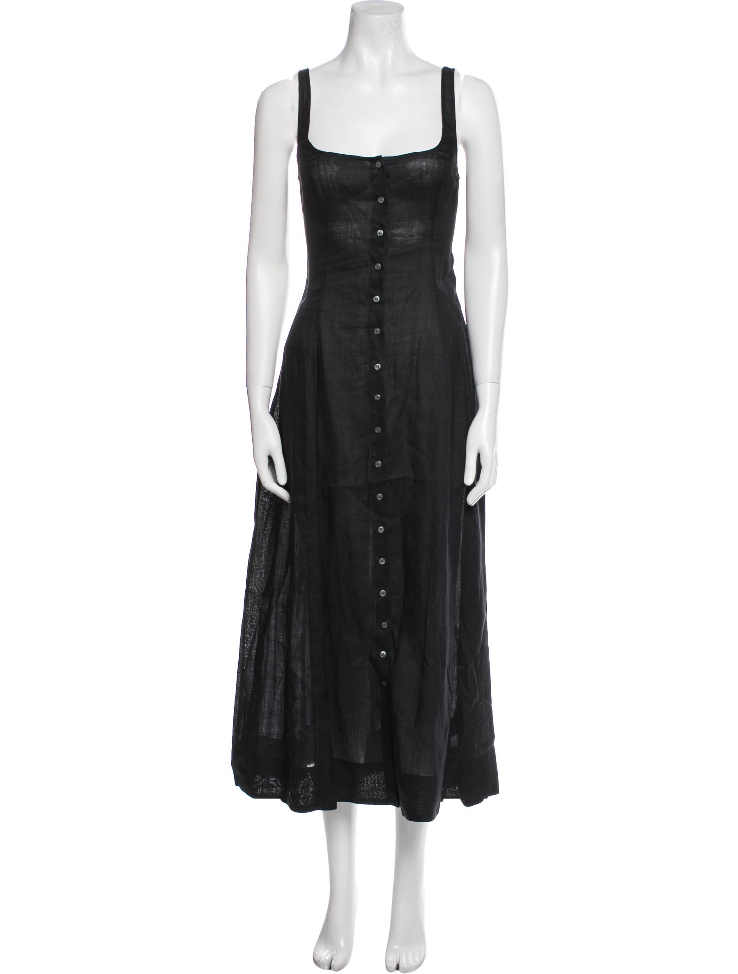 DÔEN Square Neckline Midi Length Dress