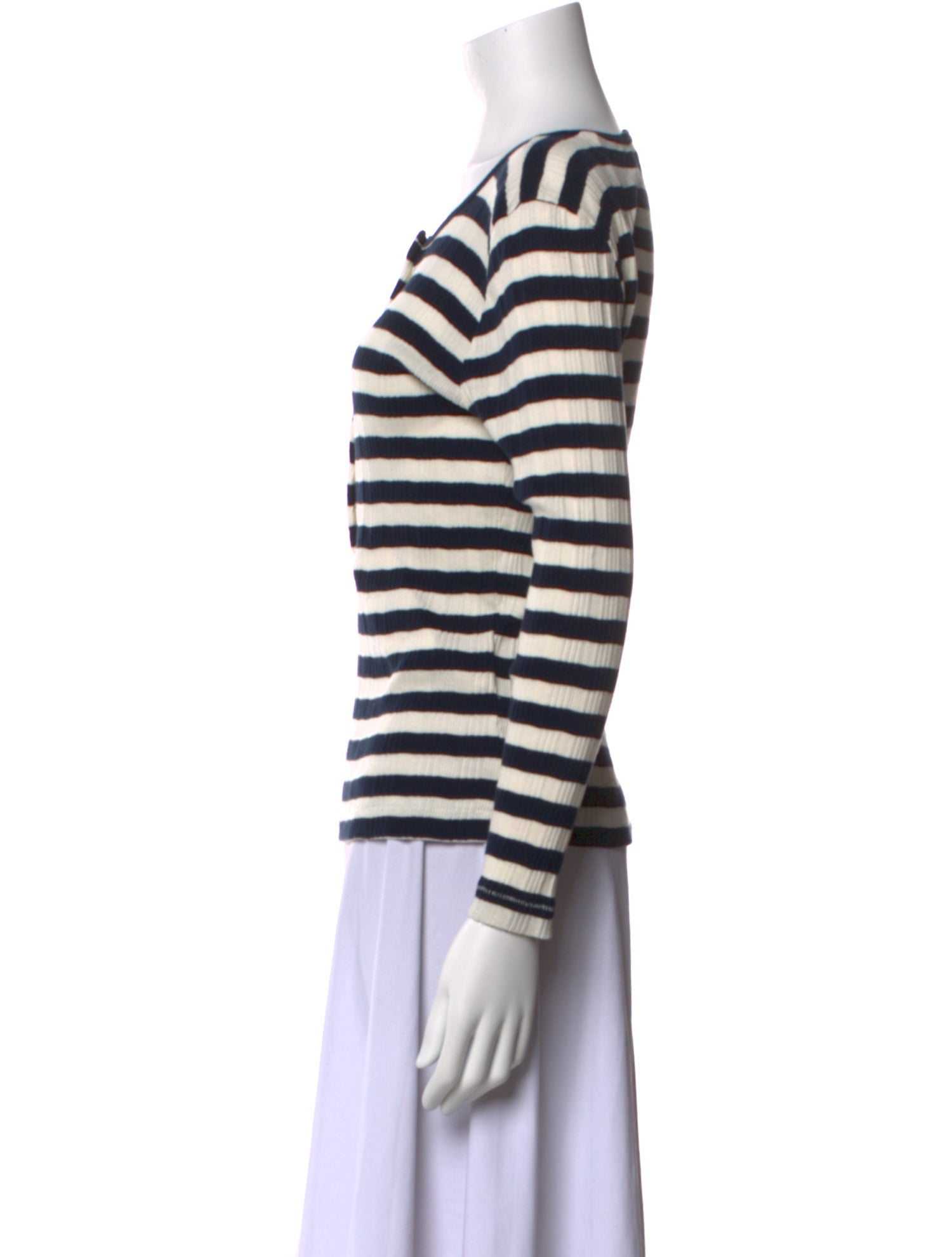 DÔEN Striped Scoop Neck Top