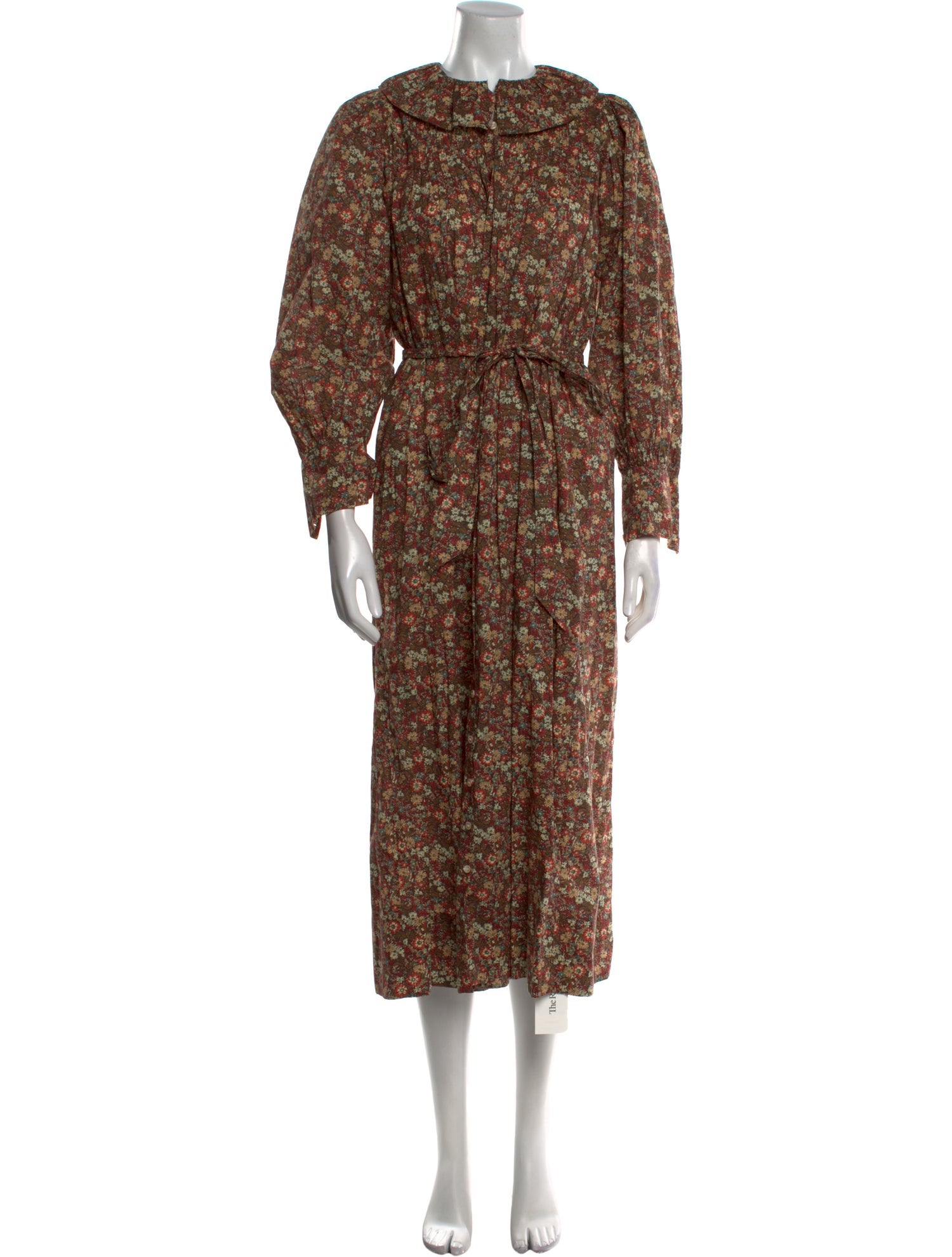 DÔEN Floral Print Midi Length Dress