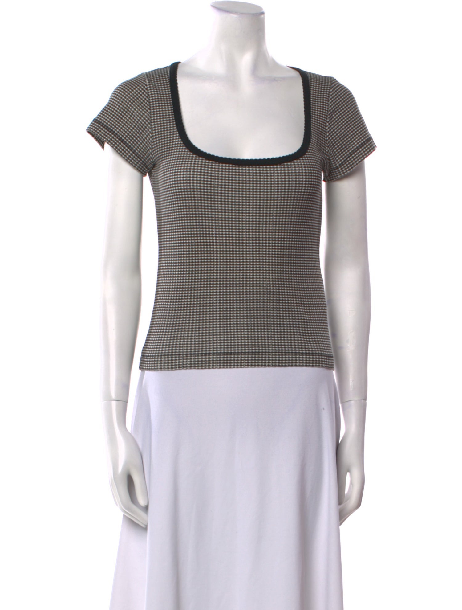 DÔEN Striped Scoop Neck Top