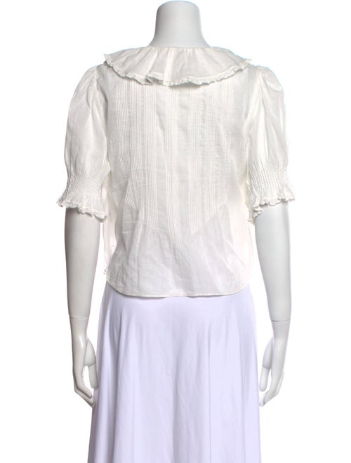 DÔEN V-Neck Short Sleeve Crop Top