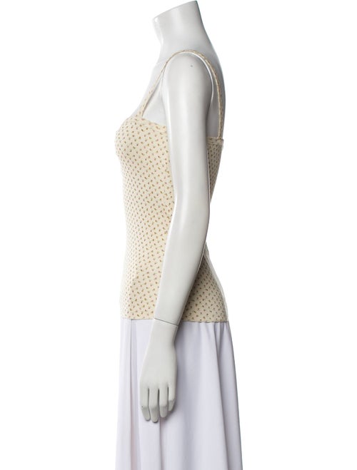 DÔEN Floral Print Square Neckline Top