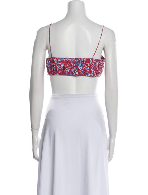 DÔEN Printed Square Neckline Crop Top