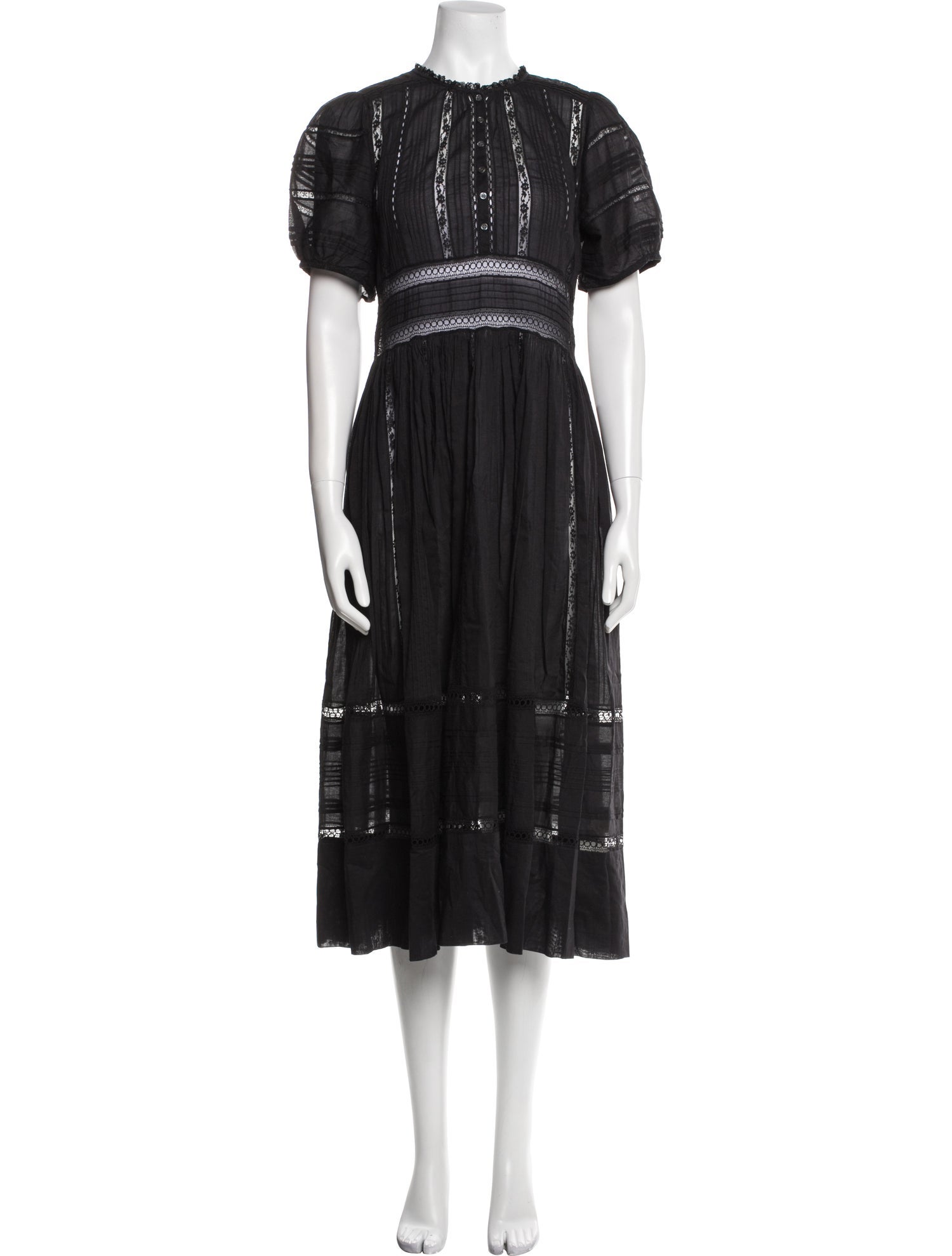 DÔEN Mock Neck Midi Length Dress