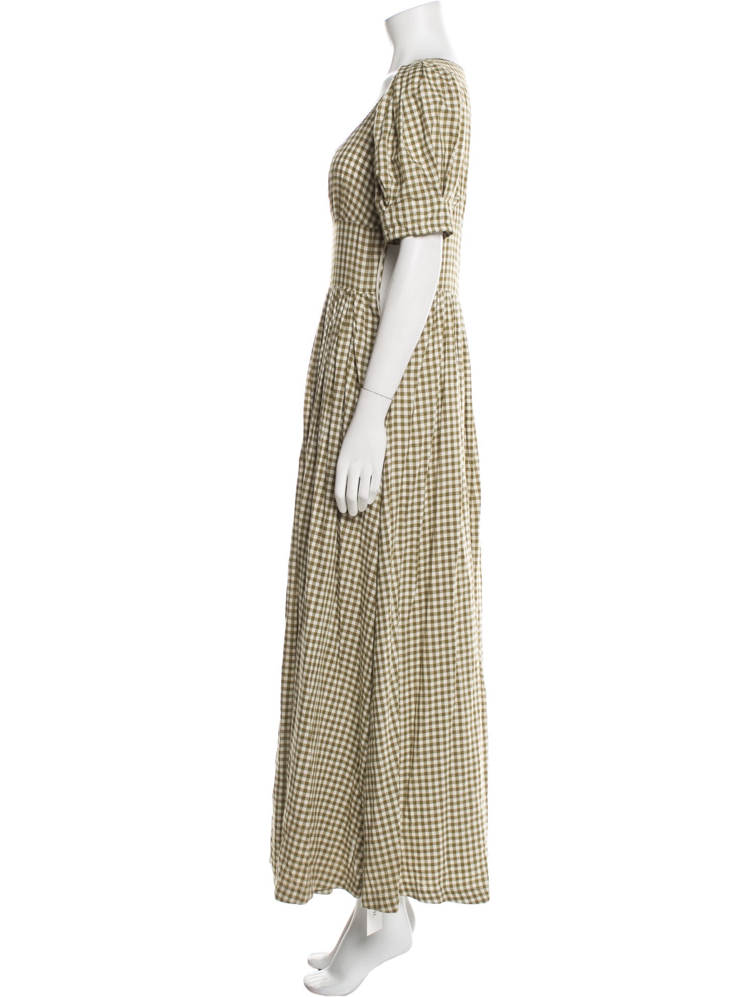 DÔEN Plaid Print Long Dress