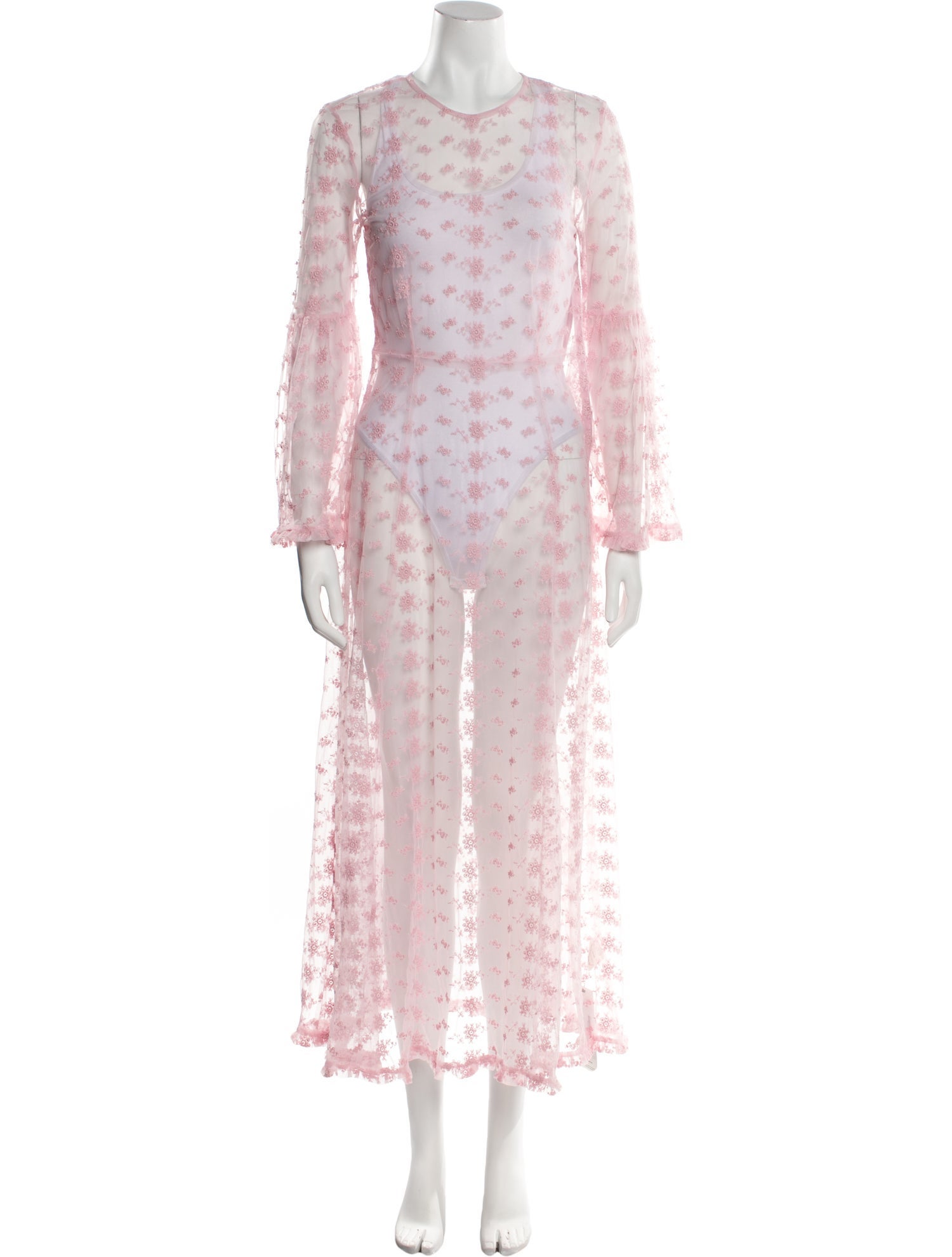 DÔEN Lace Pattern Long Dress