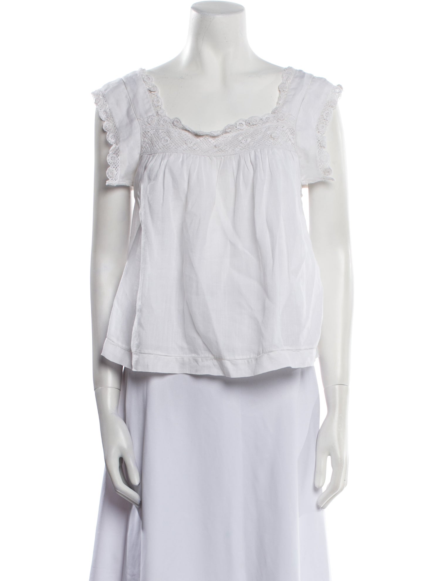DÔEN Square Neckline Short Sleeve Top