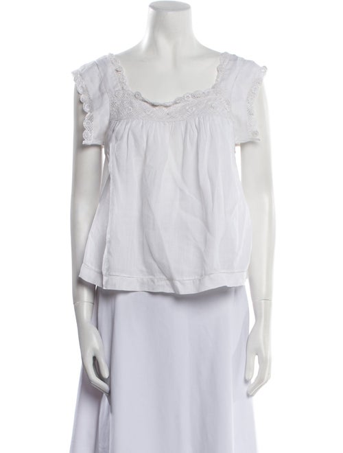 DÔEN Square Neckline Short Sleeve Top