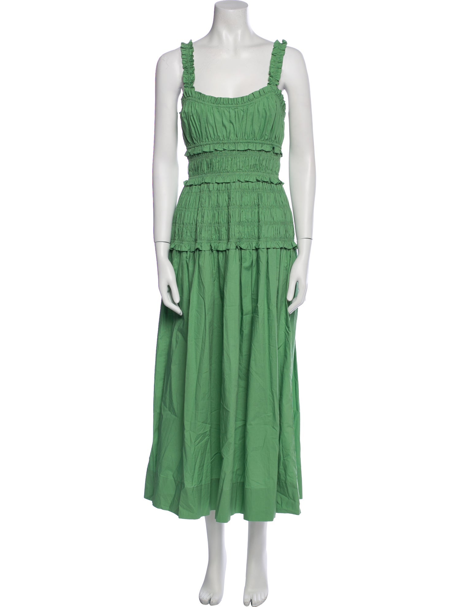 DEN Square Neckline Long Dress - Green Dresses, Clothing - WDOEN85232 | The RealReal DEN Square Neckline Long Dress - Green Dresses, Clothing - WDOEN85232 | The RealReal