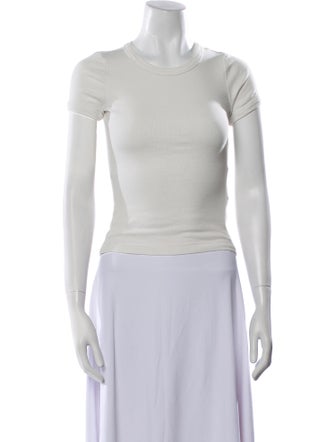 DÔEN Crew Neck Short Sleeve Crop Top