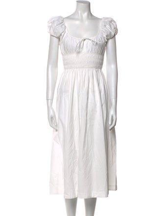 DÔEN Scoop Neck Midi Length Dress