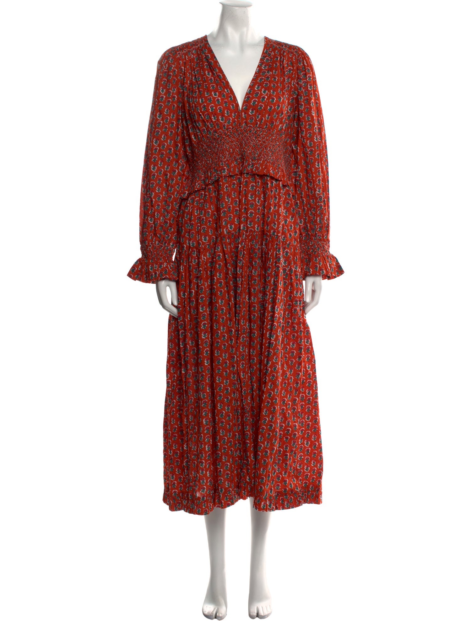 DÔEN Printed Long Dress w/ Tags