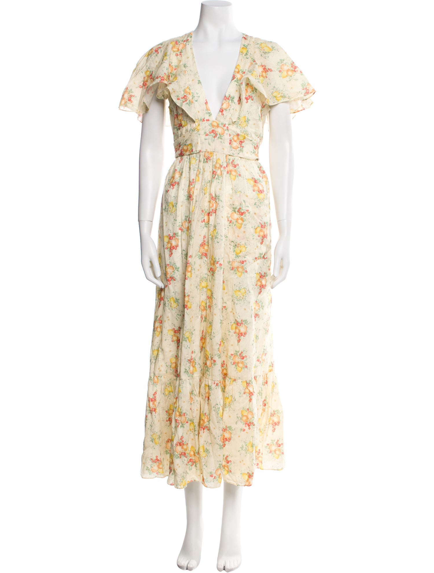DÔEN Floral Print Long Dress w/ Tags