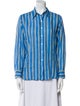 DÔEN Striped Long Sleeve Button-Up Top