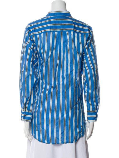 DÔEN Striped Long Sleeve Button-Up Top