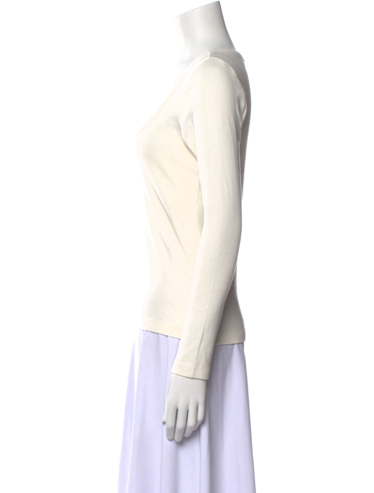 DÔEN Scoop Neck Long Sleeve Top