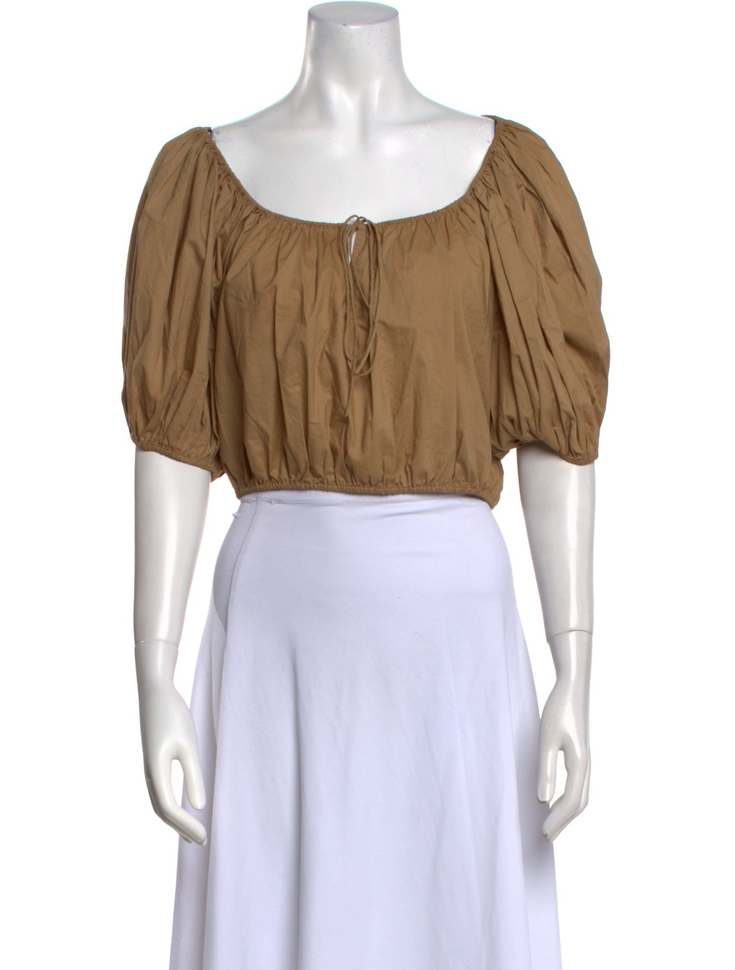 DÔEN Off-The-Shoulder Short Sleeve Crop Top