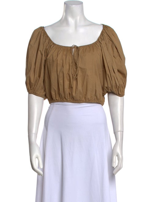 DÔEN Off-The-Shoulder Short Sleeve Crop Top