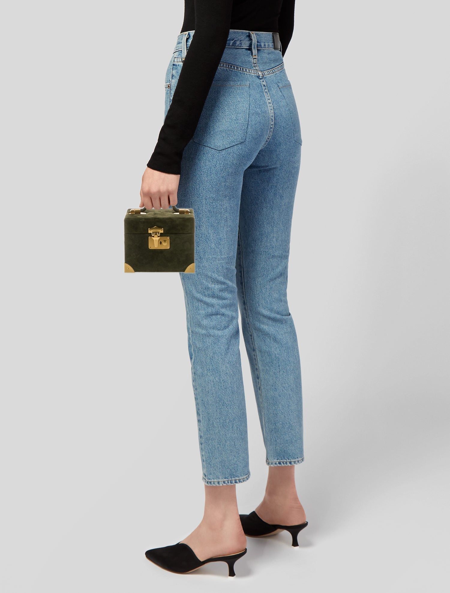 DÔEN Suede Top Handle Bag