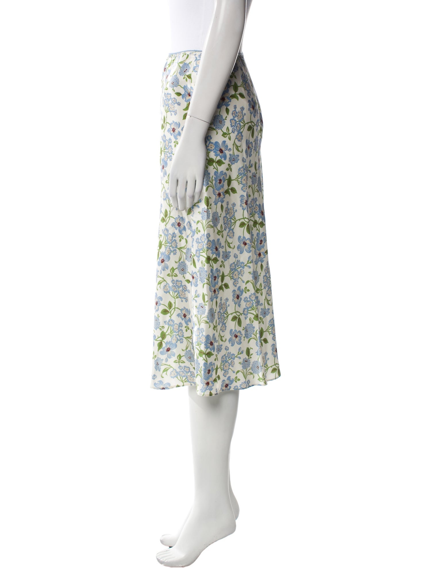 DÔEN Floral Print Knee-Length Skirt