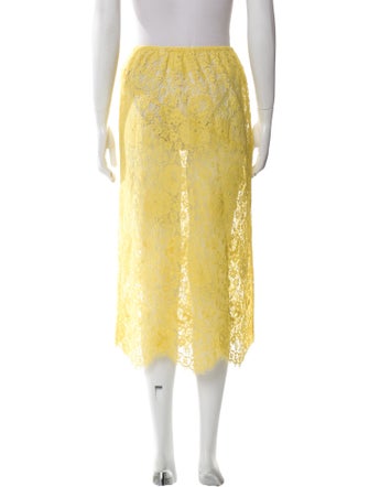 DÔEN Lace Pattern Midi Length Skirt