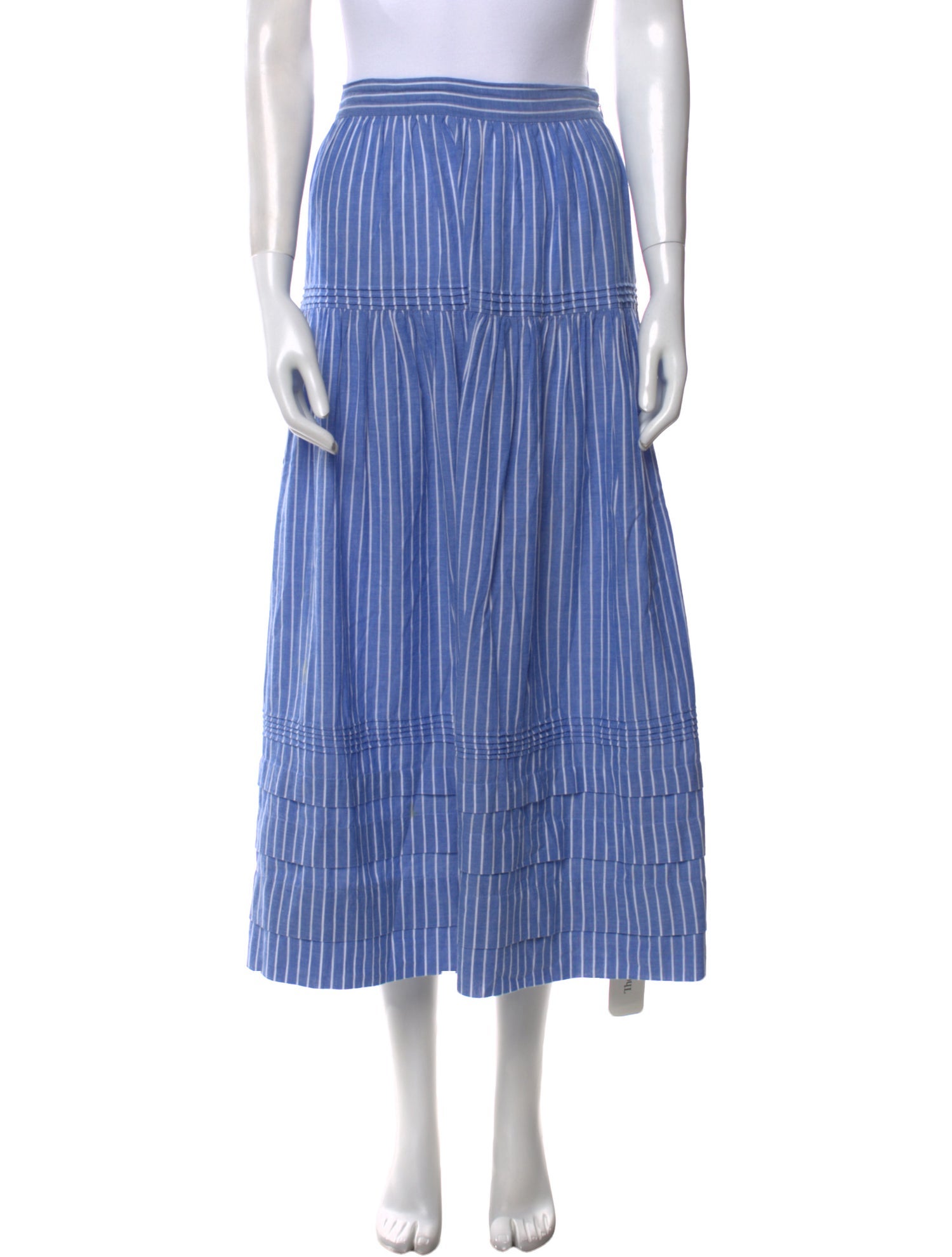 DÔEN Striped Midi Length Skirt