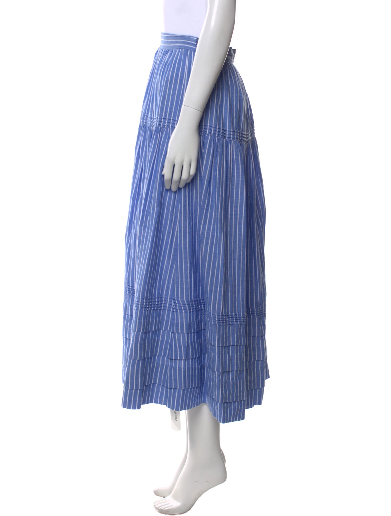 DÔEN Striped Midi Length Skirt