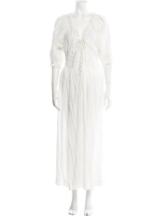 DÔEN V-Neck Long Dress