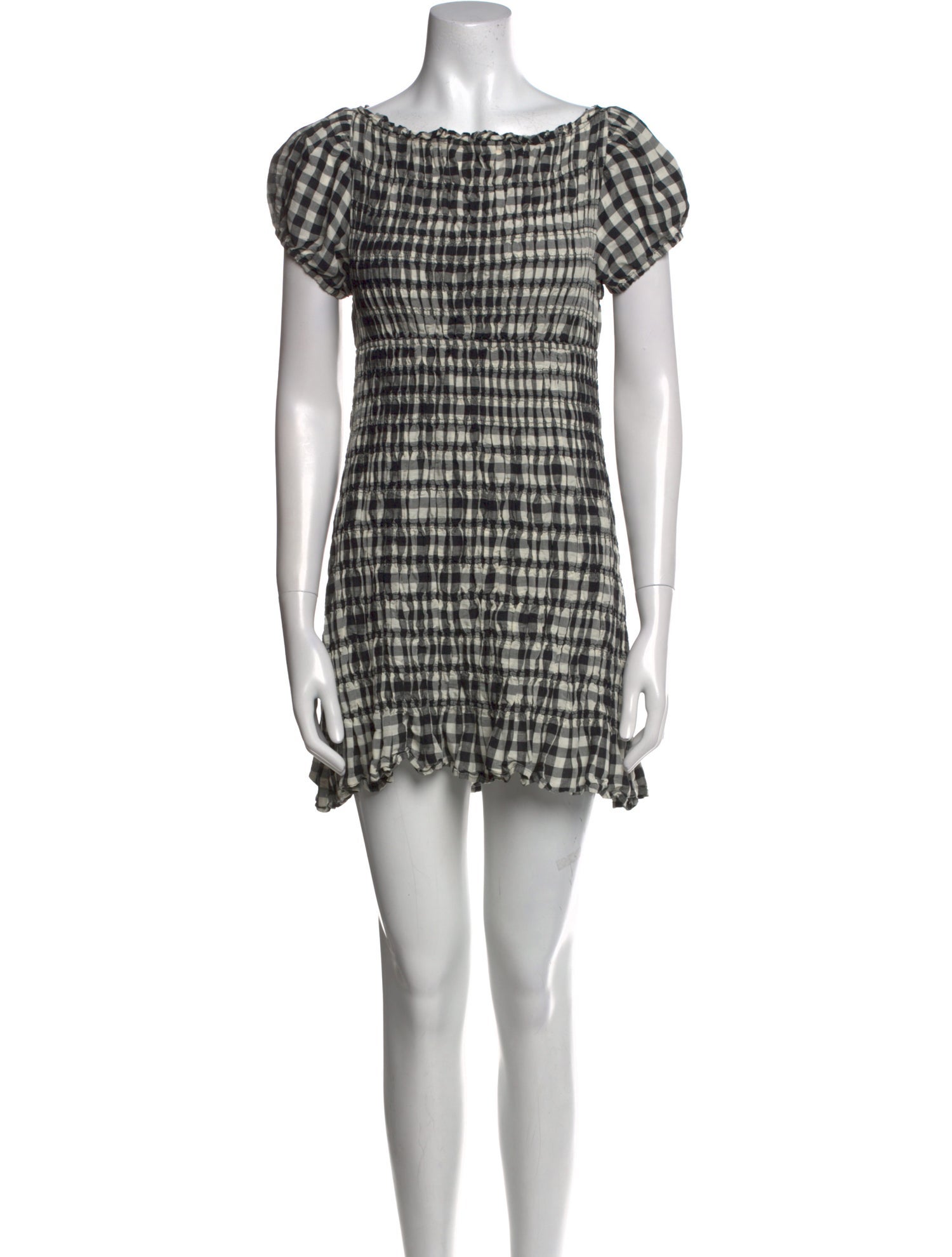 DÔEN Plaid Print Mini Dress