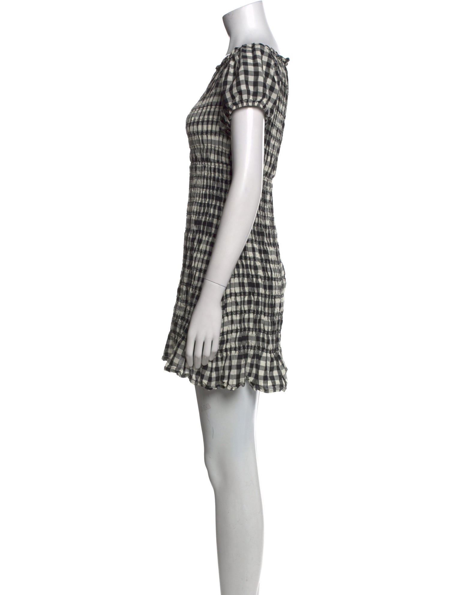 DÔEN Plaid Print Mini Dress