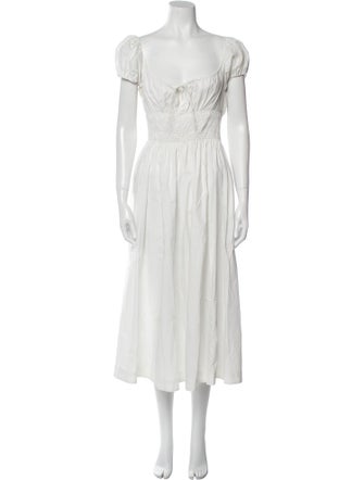 DÔEN Square Neckline Midi Length Dress