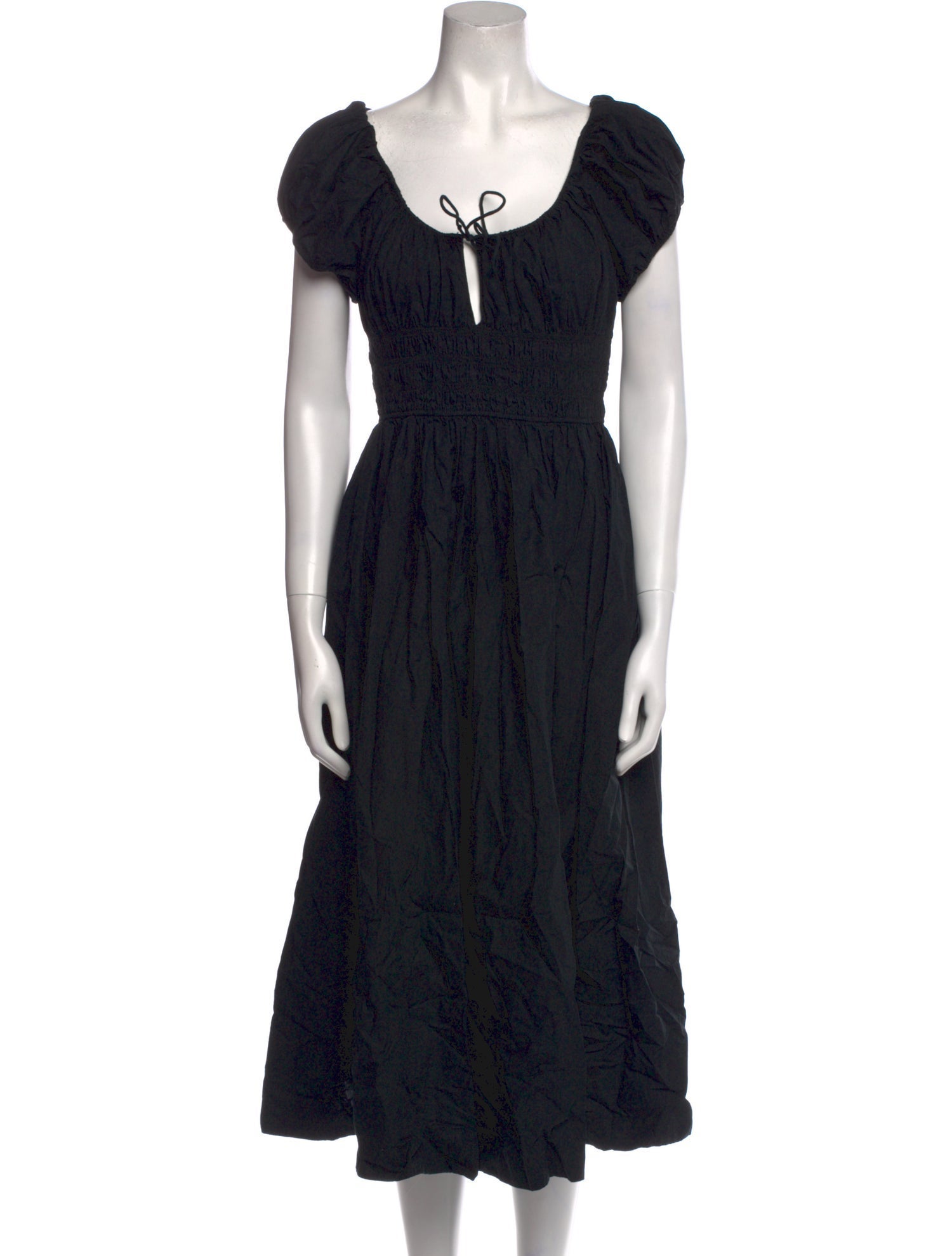 DÔEN Tie Neck Midi Length Dress