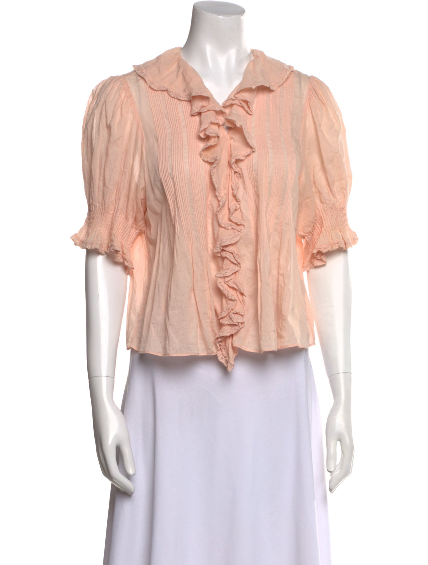 DÔEN V-Neck Short Sleeve Crop Top