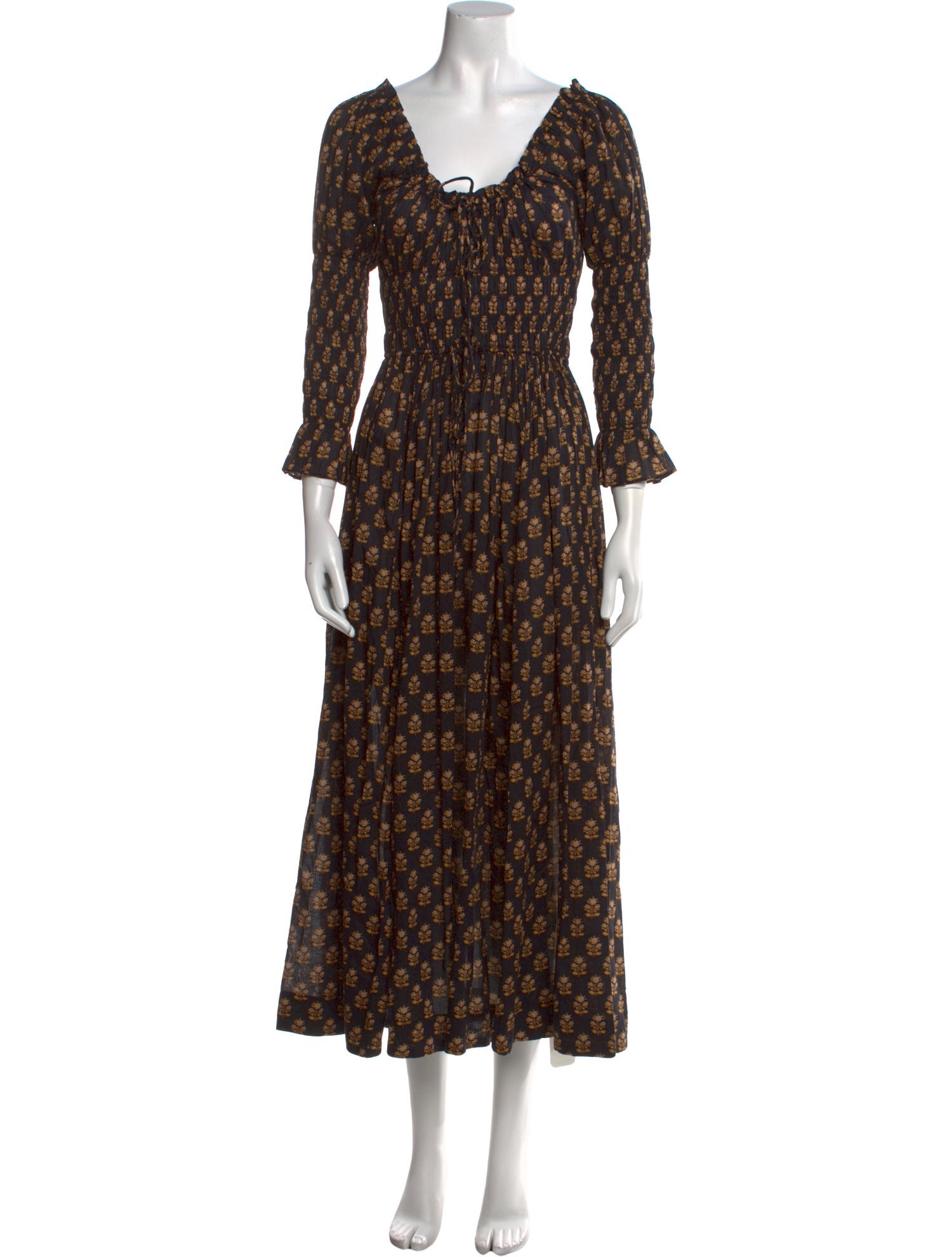 DÔEN Floral Print Long Dress