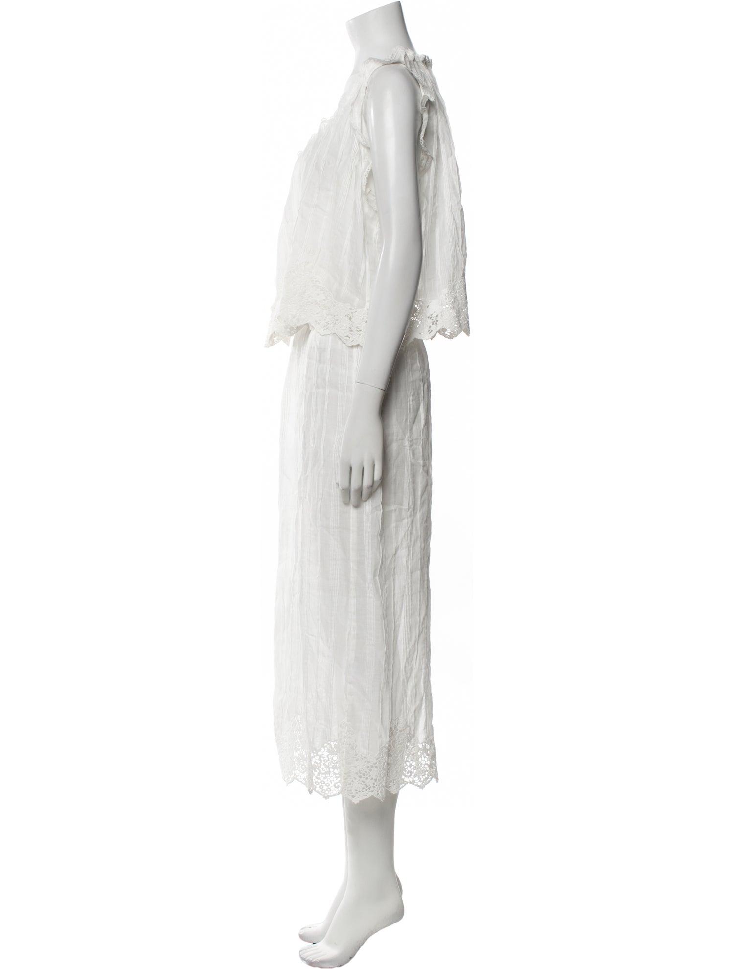 DÔEN Ruffle Embellishment Skirt Set