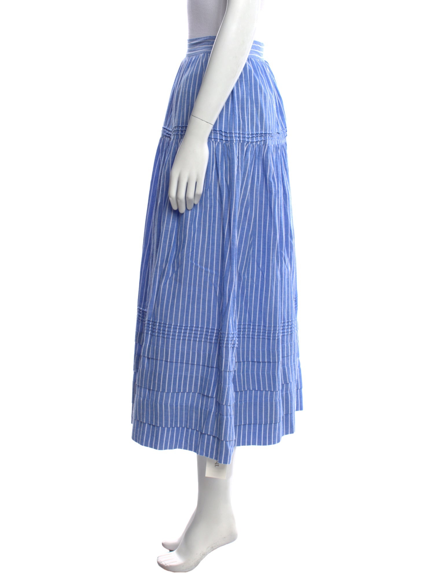 DÔEN Striped Midi Length Skirt