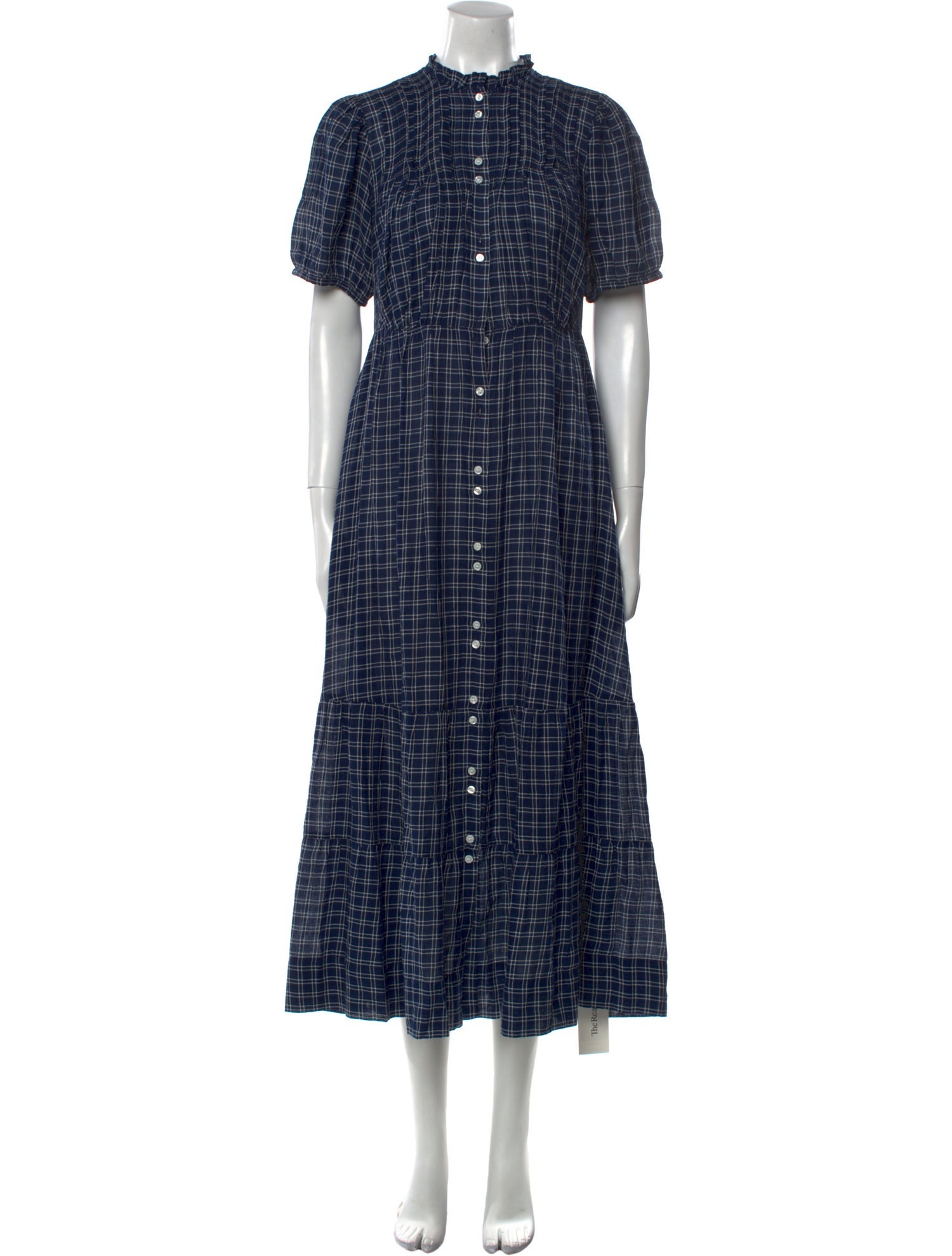 DÔEN Plaid Print Long Dress