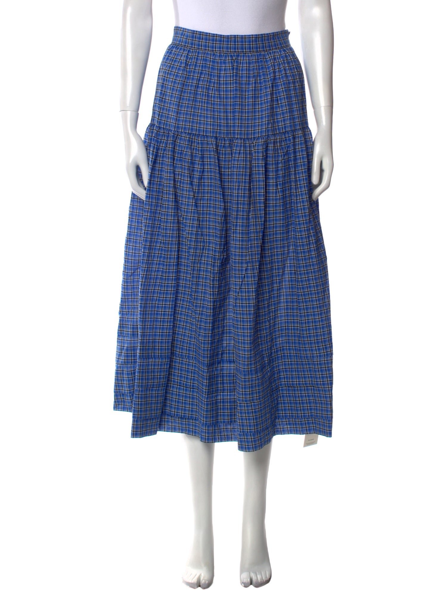 DÔEN Plaid Print Midi Length Skirt w/ Tags