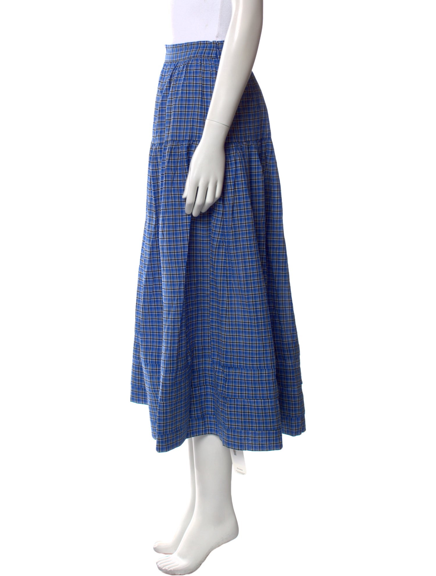 DÔEN Plaid Print Midi Length Skirt w/ Tags