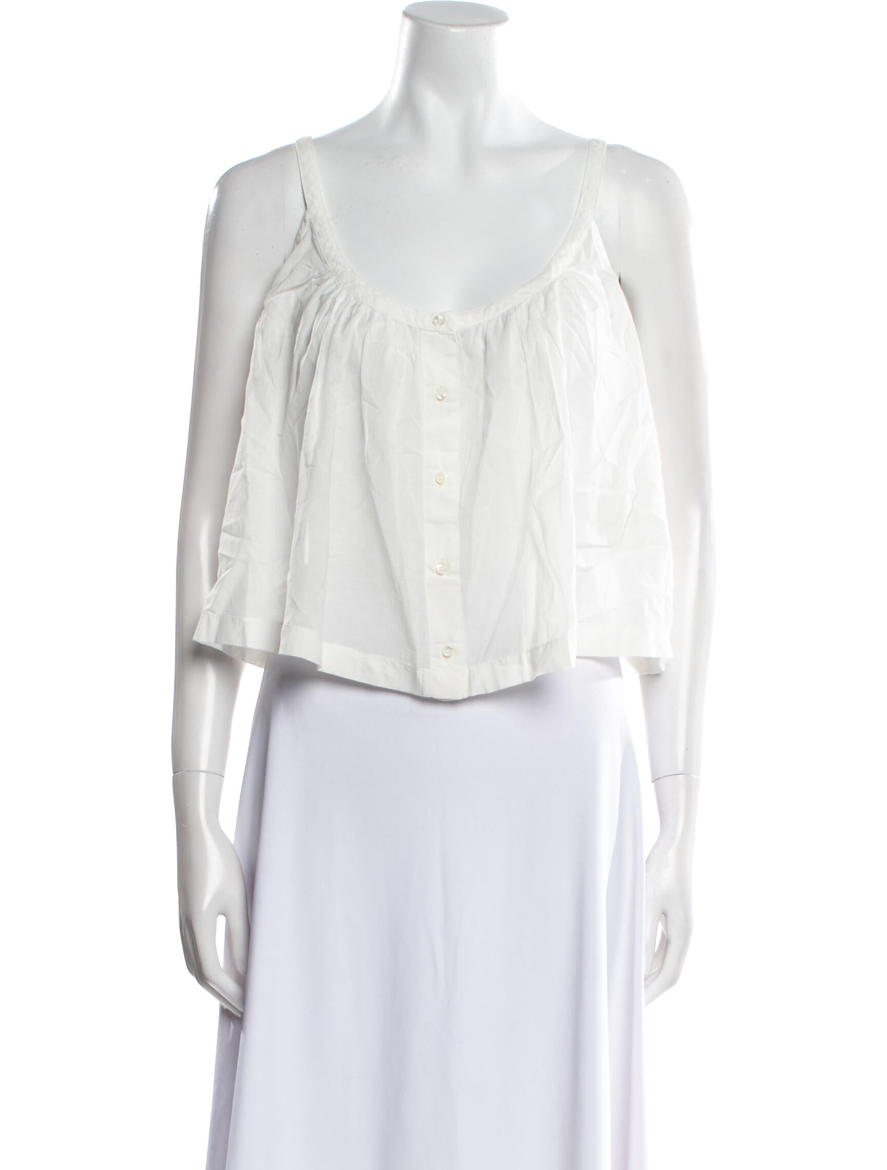 DÔEN Scoop Neck Sleeveless Crop Top