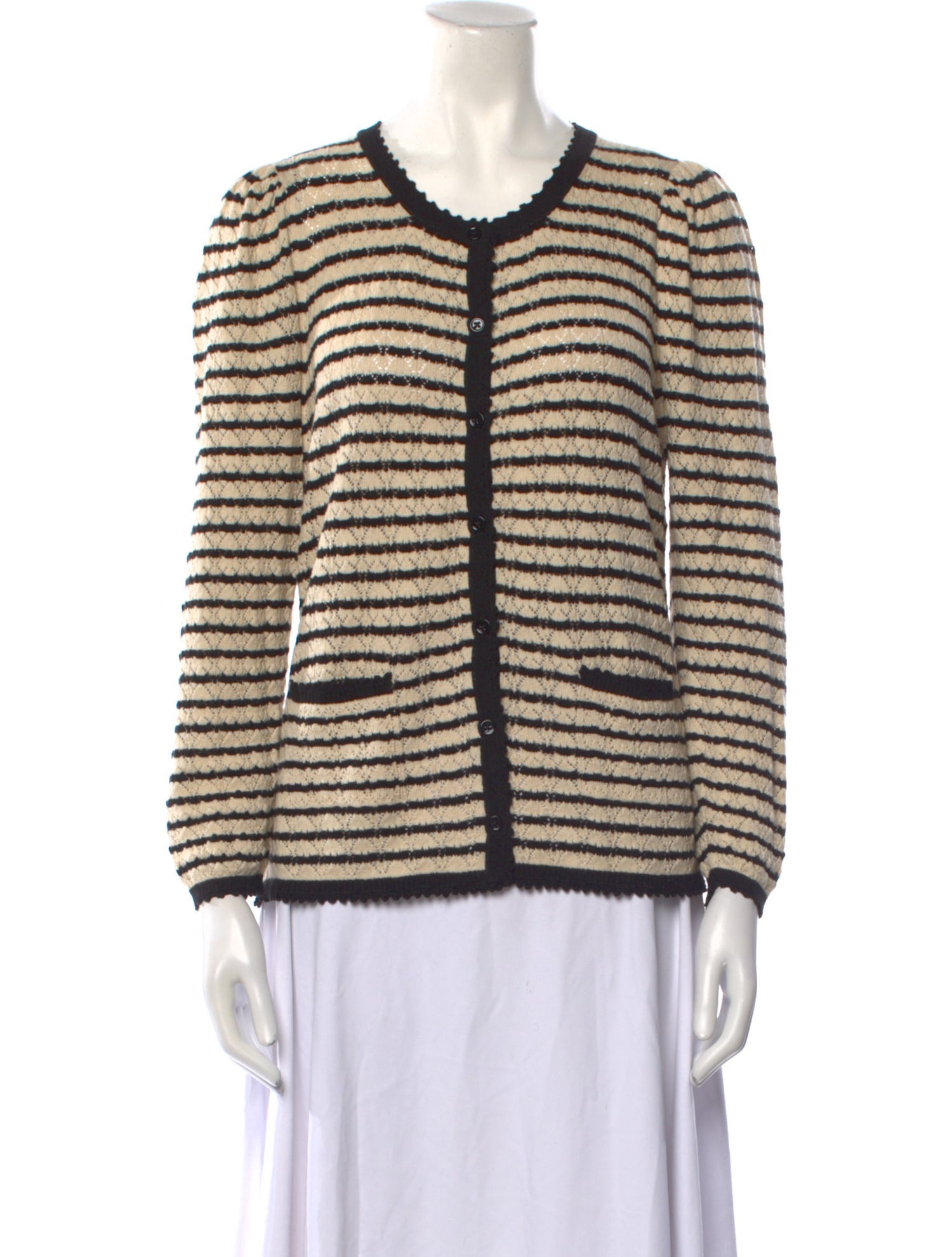 DÔEN Striped Scoop Neck Sweater