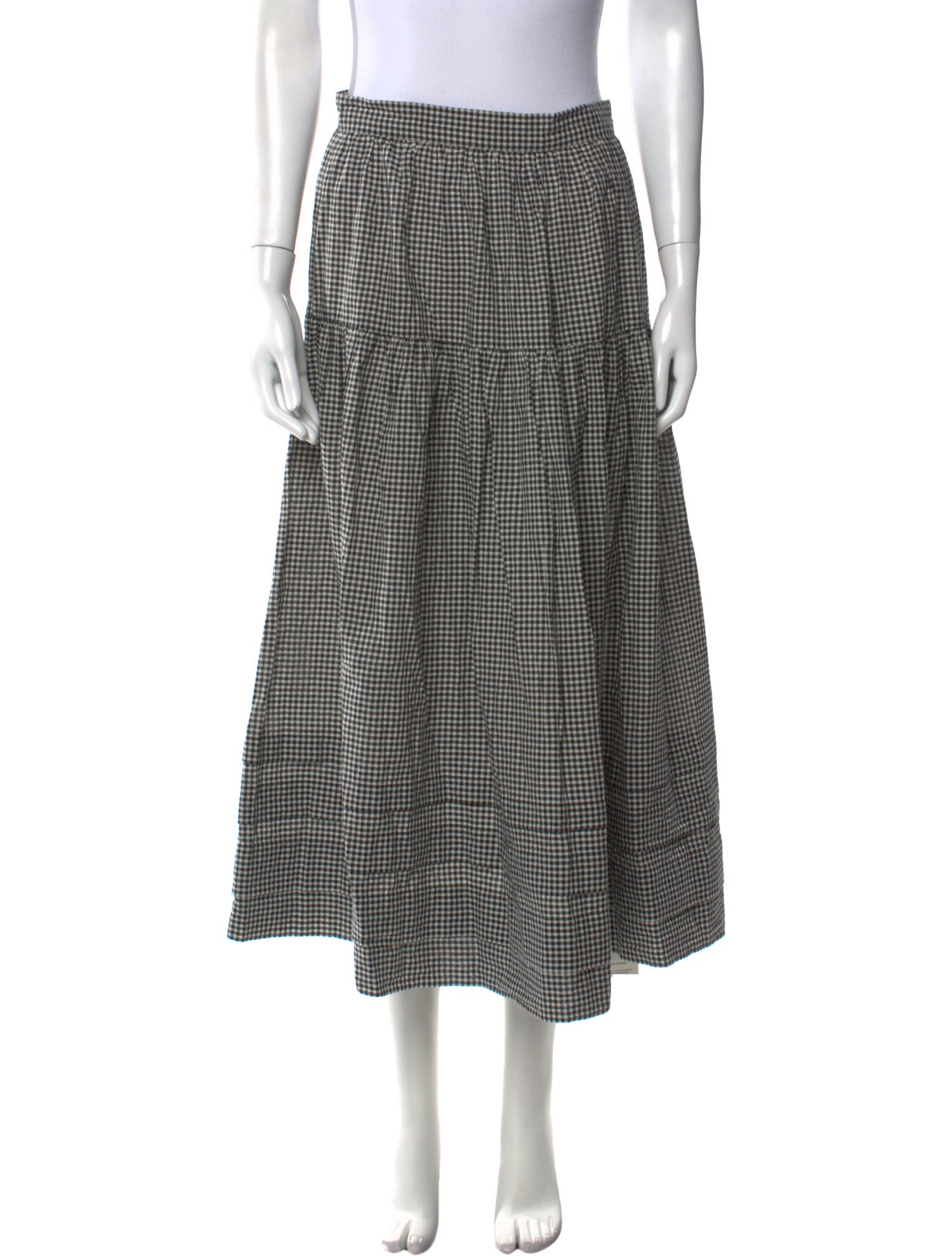 DÔEN Houndstooth Print Midi Length Skirt w/ Tags