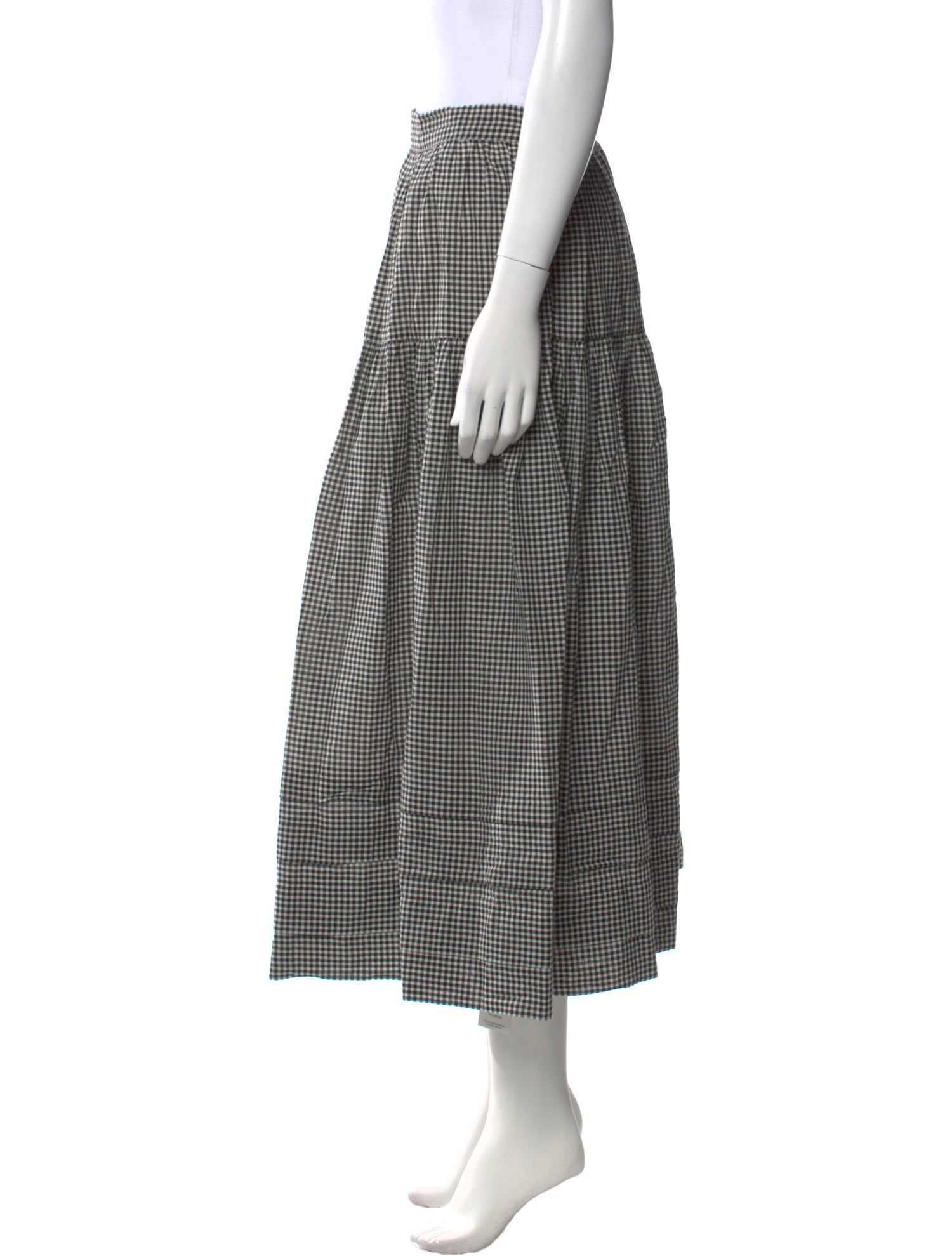 DÔEN Houndstooth Print Midi Length Skirt w/ Tags