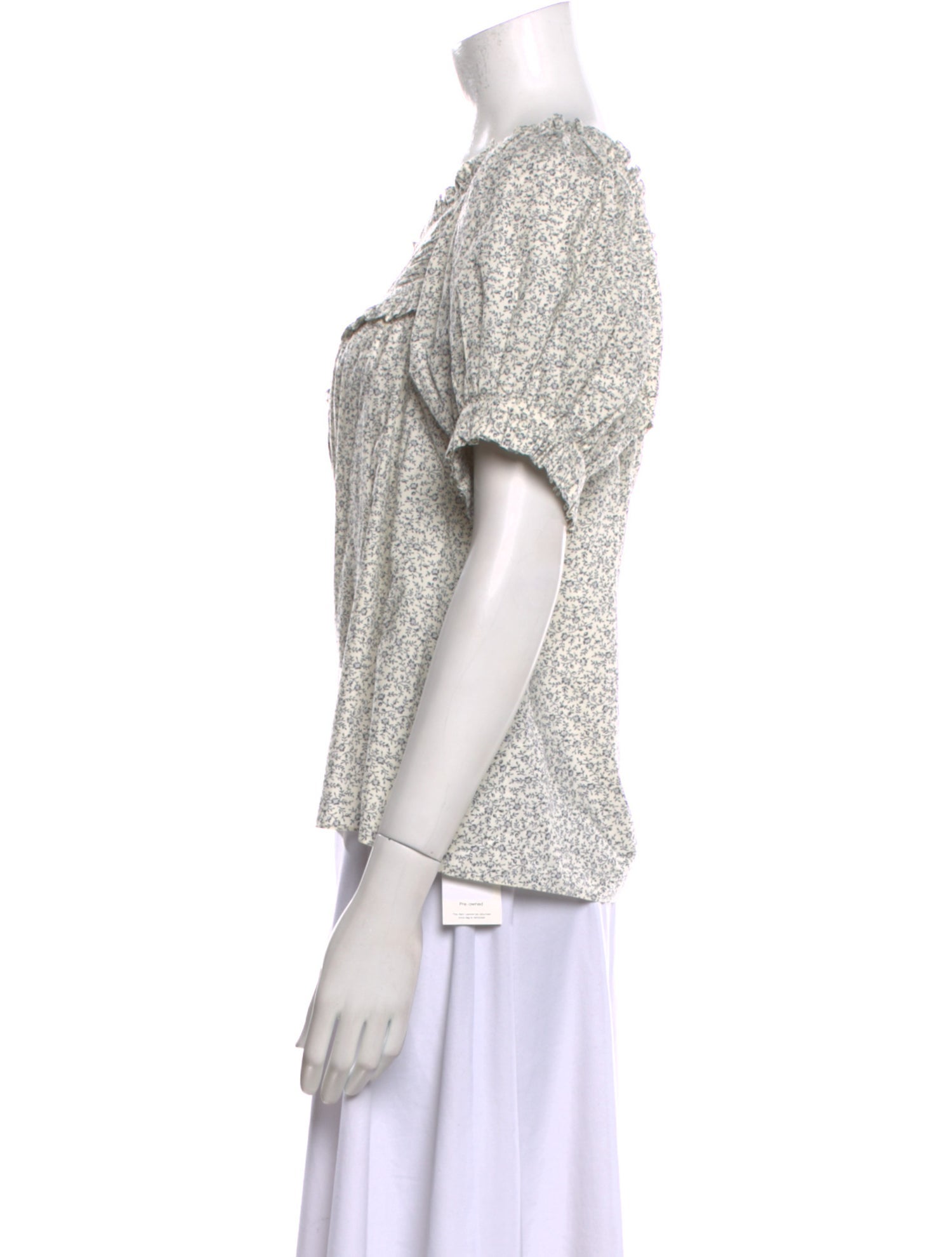 DÔEN Floral Print Crew Neck Top