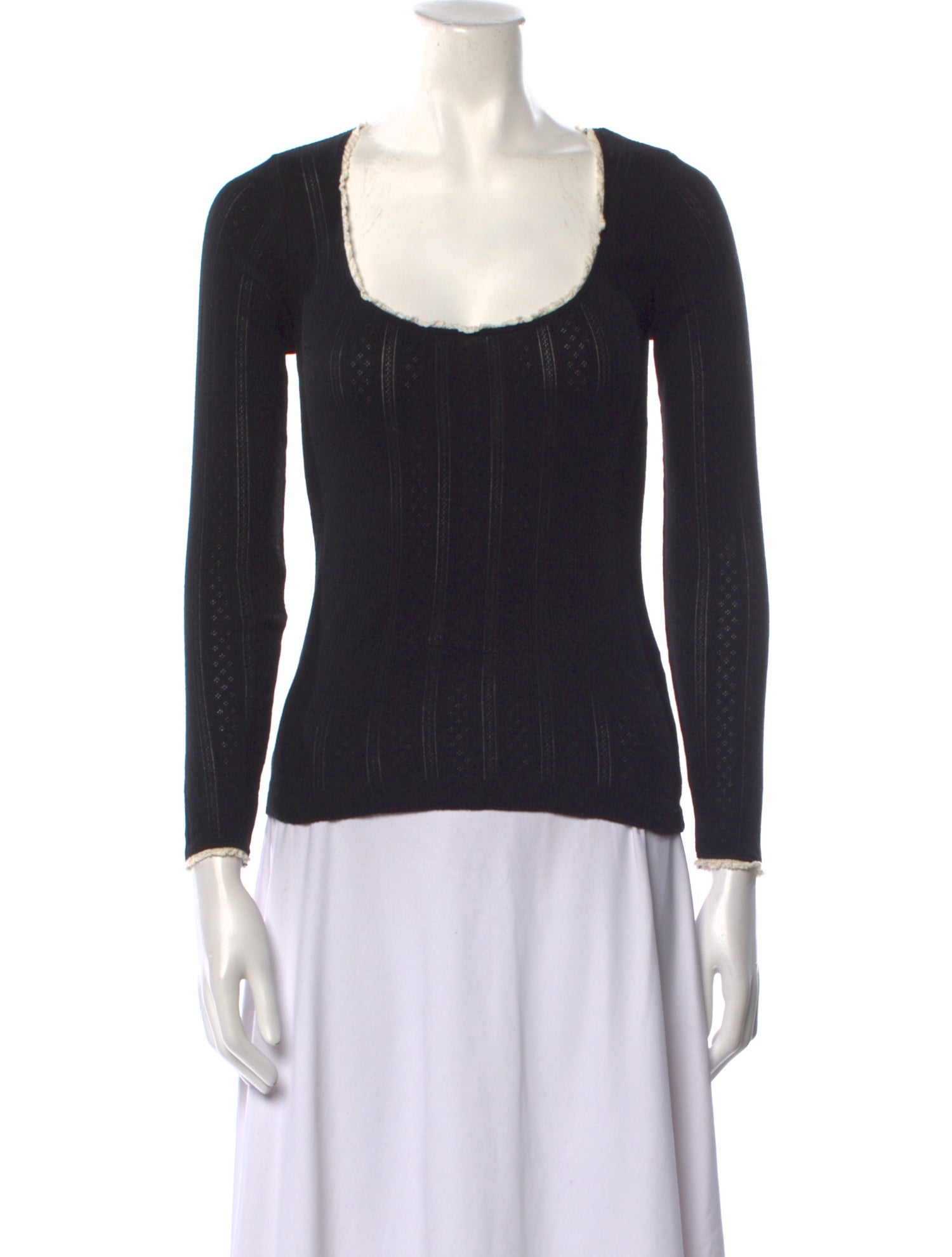 DÔEN Scoop Neck Three-Quarter Sleeve Top