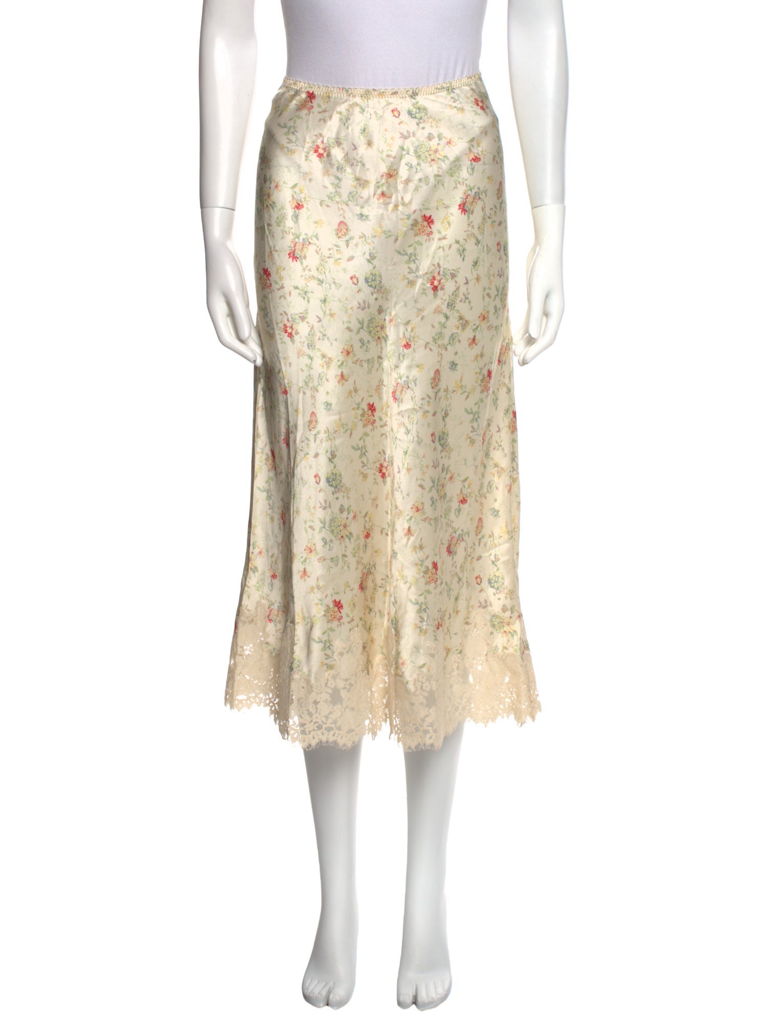 DÔEN Silk Midi Length Skirt