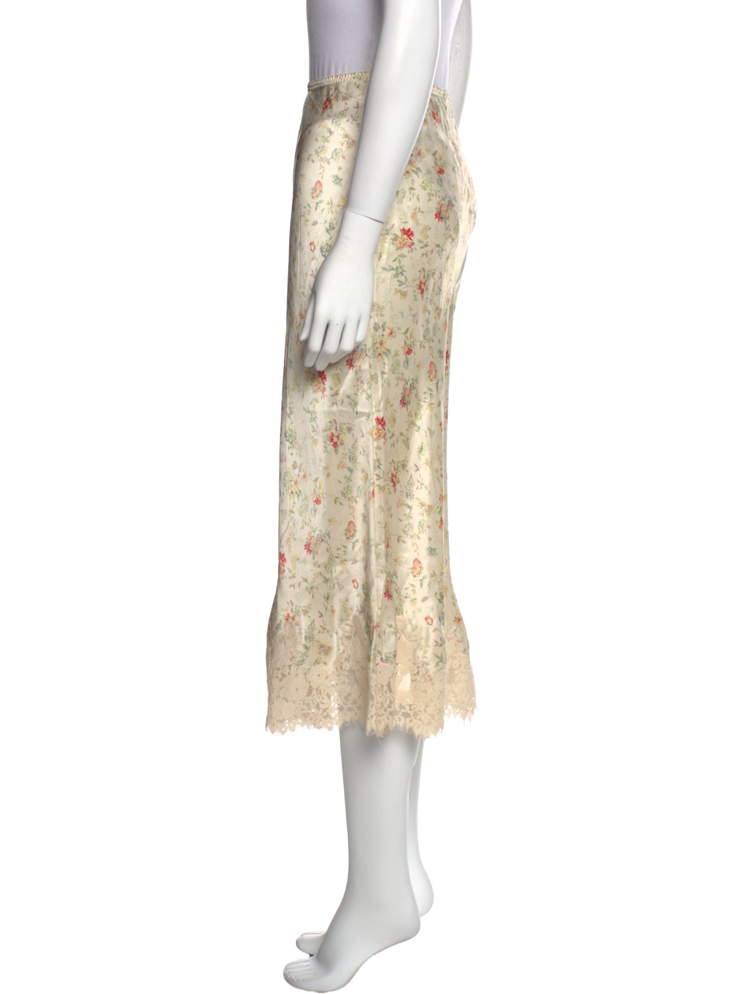 DÔEN Silk Midi Length Skirt