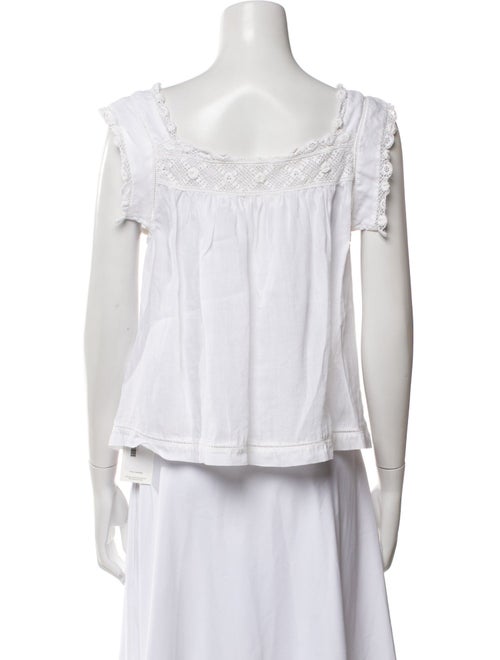 DÔEN Square Neckline Short Sleeve Blouse